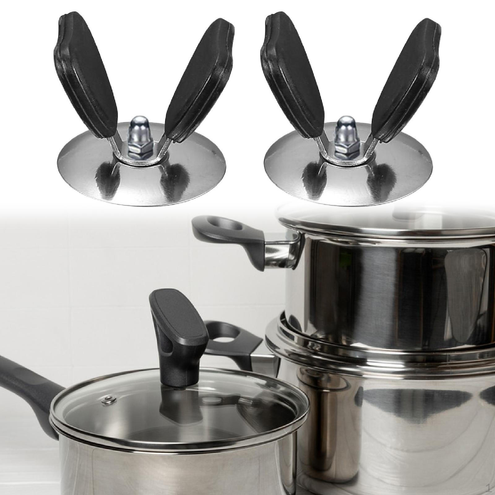 

2 шт. Ручки для крышек кастрюль Запчасти Аксессуар для кемпинга Жаростойкие Нескользящие Удобные Универсальные