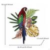 Layered Metal Parrot Painted Tropical Wall Art Multicolor