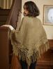 BEAUTELICATE Tassel Knit Solid Triangle Perfect for and Perfect for Cold Sage Green Women's Scarf, Large, Thick, Color, Shawl, Indoors, Office, Dates,