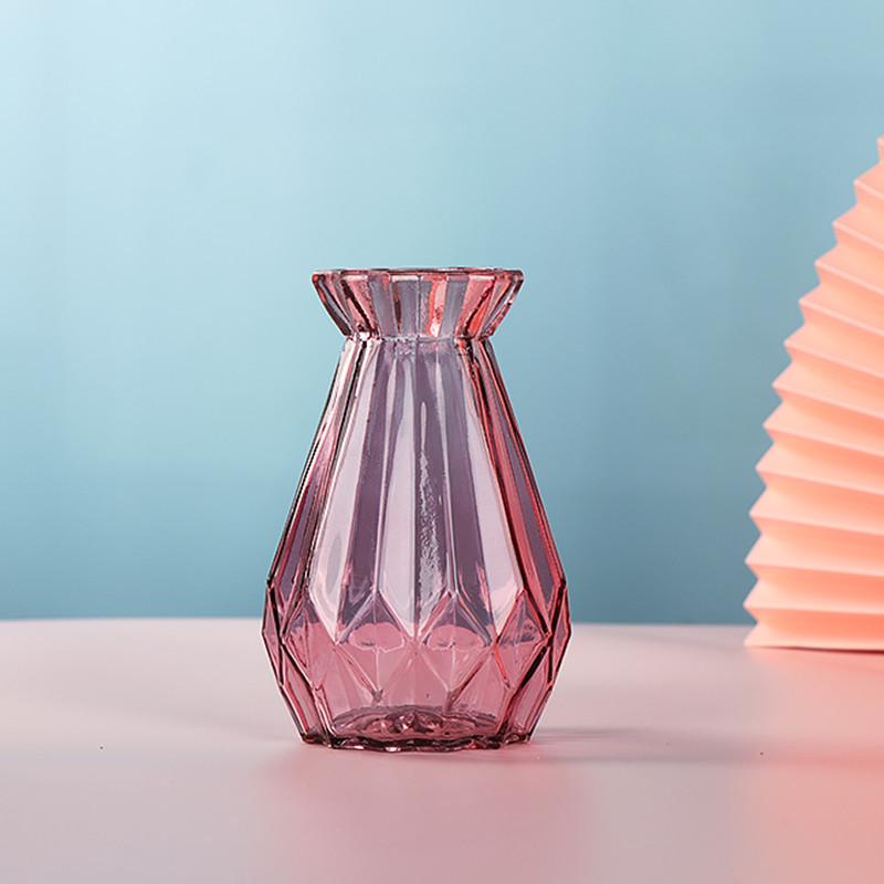 European Glass Vase for Fresh or Dried Flowers - Simple, Creative Home Decor Ornament