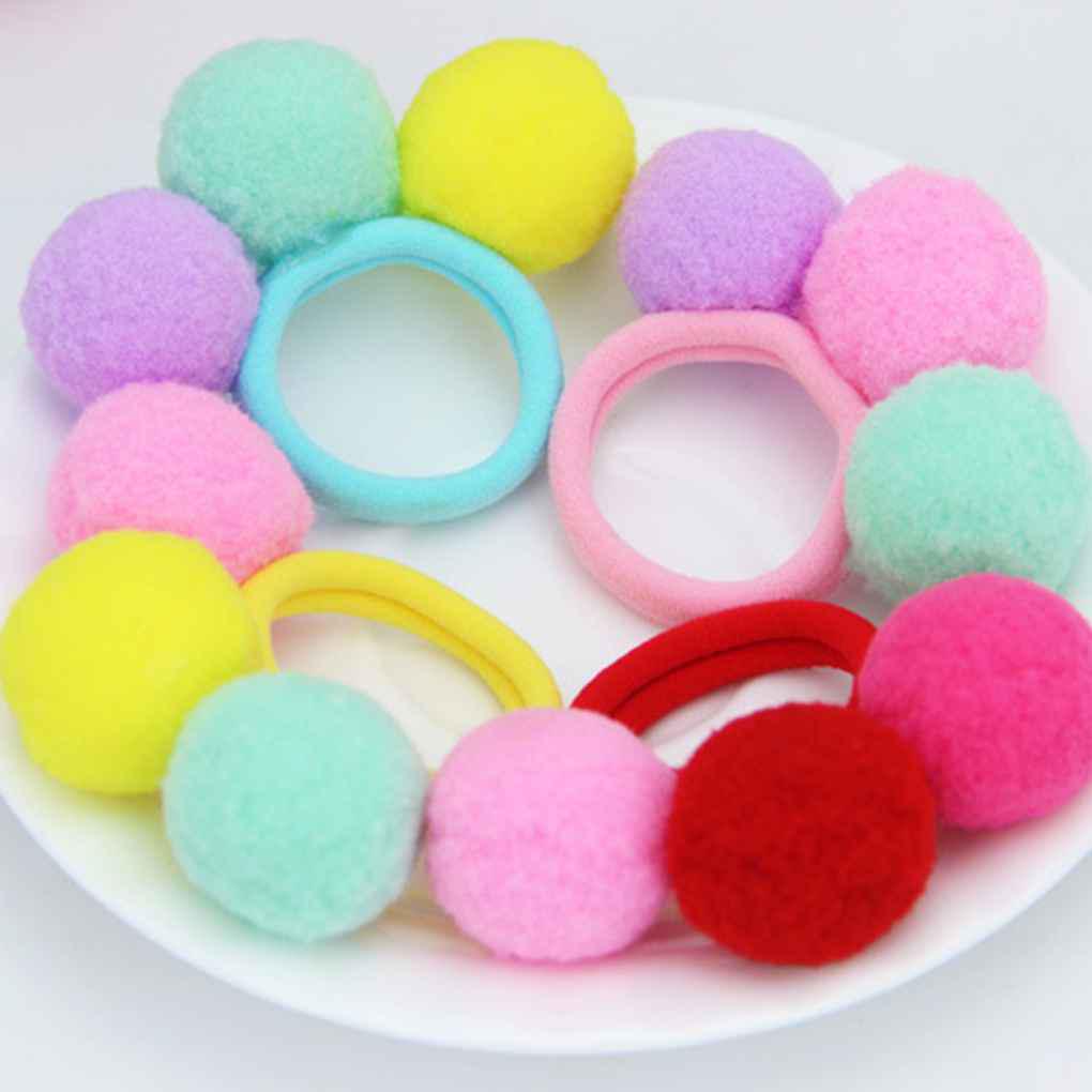 Lovely Elastic Kids Girls Soft Ball Hairband Rope Ring Hair Headwear Accessories