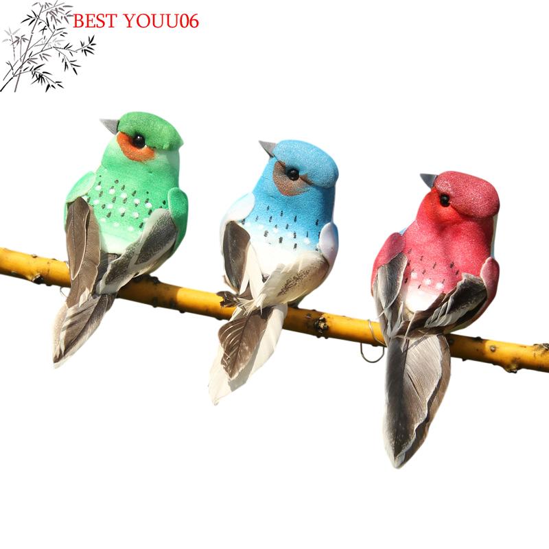 (YOUU06)1 piece of realistic feathered bird, colorful foam bird, for garden and landscape decoration, craftwork.