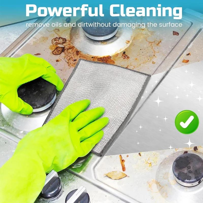 5/10 buc Lavete Metalice de Curățat, Fără Zgârieturi, Lavete Multifuncționale cu Sârmă, Umede sau Uscate, pentru Curățarea Motocicletei și a Bucătăriei