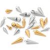 10PCS Stainless Steel Cone Charms Pendants Retro Spike Beads Charms Pendants for Women Man Hoop Earring Jewelry Making Supplies