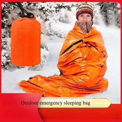 1PC Portable Waterproof Emergency Survival Sleeping Bag Outdoor Camping Gear Thermal Sack First Aid Rescue Kit Mylar Blanket