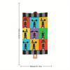 Modern Pop Art Dog Beach Towel Colorful Flat Print Absorbent Microfiber Bath Towel for Vacation Pool Party Gift for Pet Lovers