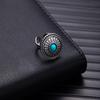 Retro Bohemian Silver Faux Turquoise Ring