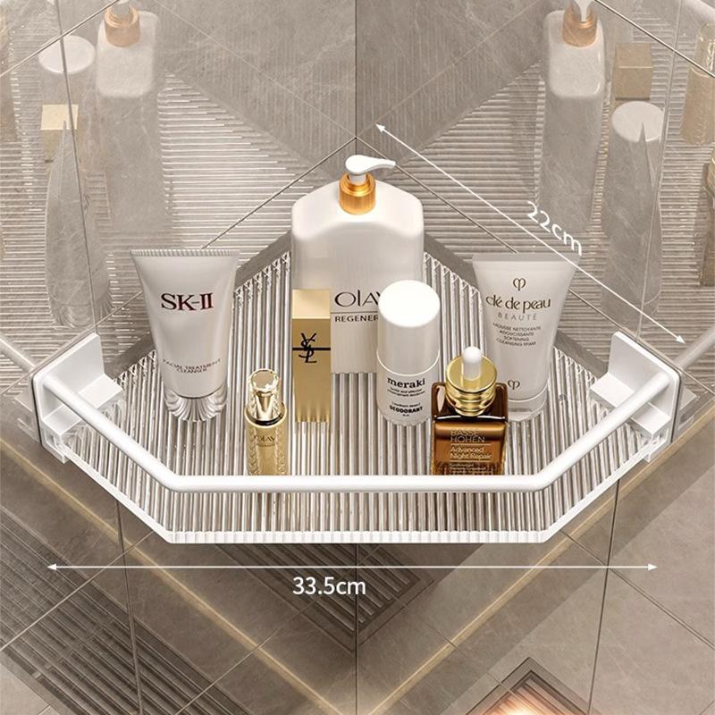 Bathroom corner triangular rack No punching toilet Acrylic toilet Wall-mounted bathroom storage