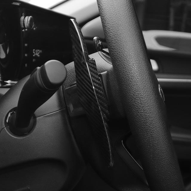 For Hyundai Tucson NX4   2024 Real Carbon Fiber Black Red Steering Wheel Shift Paddle Shifter Extension Accessories