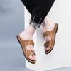 Genuine Leather Slippers Men's Sandals Beach Flip Flop Summer Men's Shoes