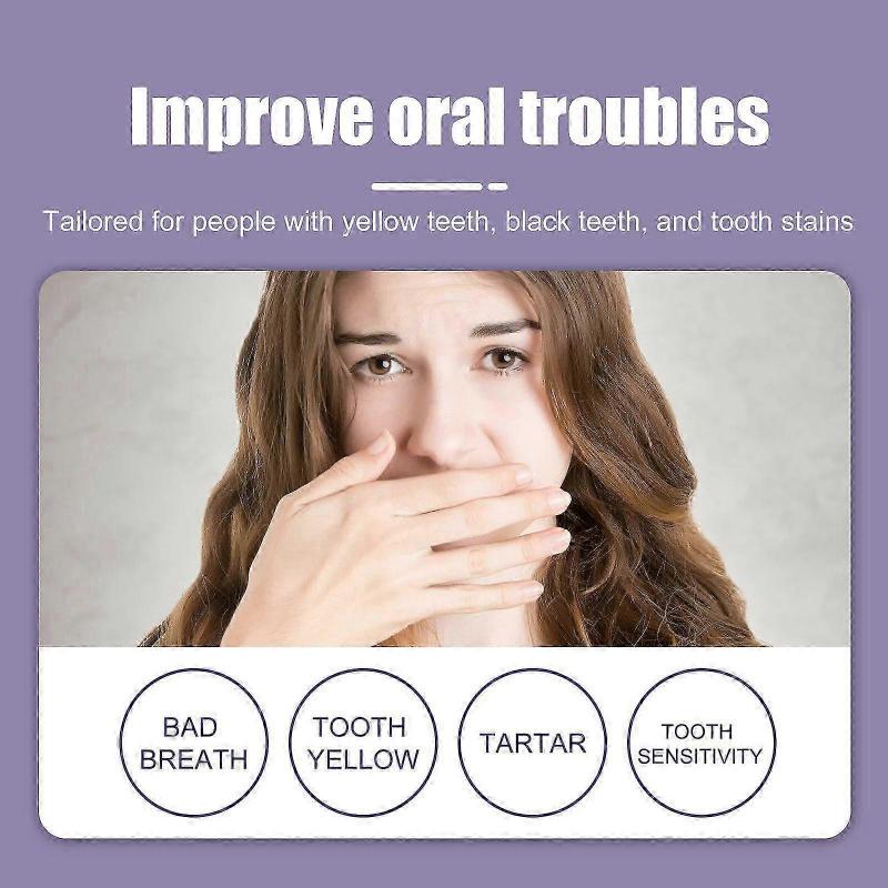 V34 Purple Toothpaste, Cleaning Bad Breath Teeth Stains Beauty Whitening Tooth Care Toothpaste