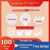 Reflective Mini Folding Cartoon Fan - Portable Student Hand Fan with Fabric Surface for Outdoor Use