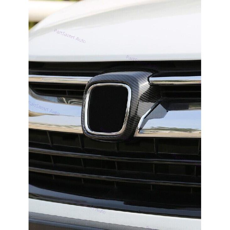 Car Front Car Frame Cover Trim For Honda CRV CR-V 2017-19 ABS Carbon Fiber
