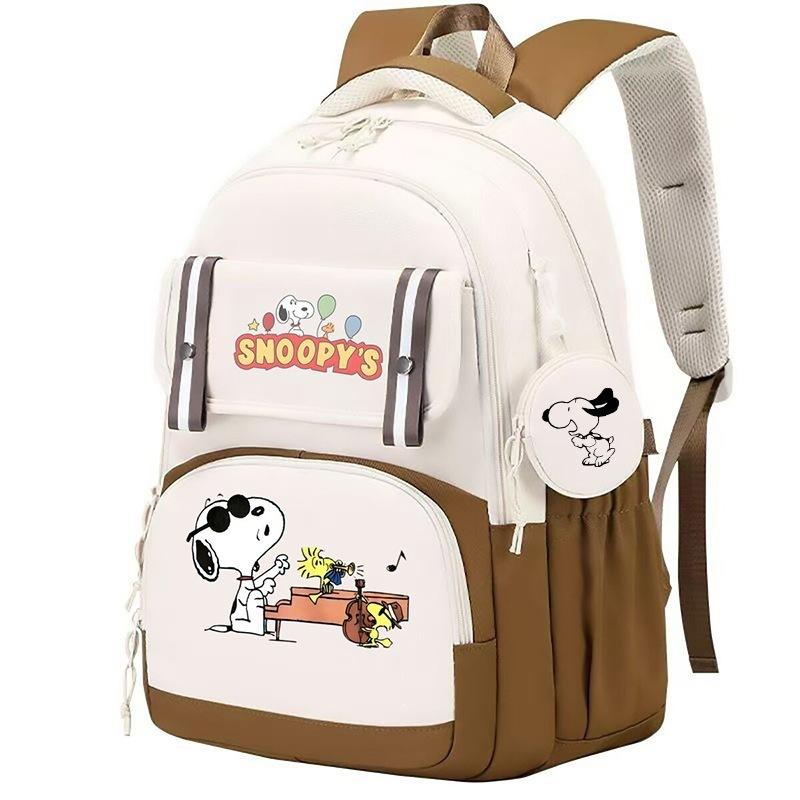 Large Capacity Schoolbag with Shoulder Strap; Student Three-piece Pencil Case Set