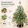 DIY Beaded Mini Christmas Tree Craft Kit, Color Pearl Desktop X‑mas Tree Ornament, Table & Bookshelf Decoration for Indoor Home Festival Decor
