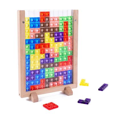 HSRG Tetris 3D Criativo Jogo de Mesa Russo Blocos de Construção Tabuleiro Tangram Matemática Brinquedo Educacional para Crianças, Ajuda no Desenvolvimento da Inteligência
