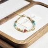 High-End Red Agate, Turquoise & Crystal Women's Bracelet with Natural Pearl