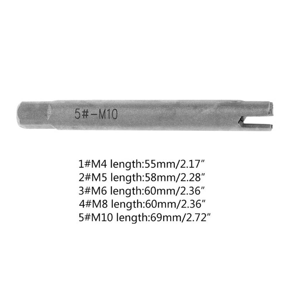 Příslušenství k odstraňovačům vrtáků pro vytahovače zlomených závitníků z legované oceli