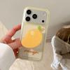Ins Style Cute Yellow Mango Stand Phone Case for iPhone 16/15 and Apple 17 Pro Max