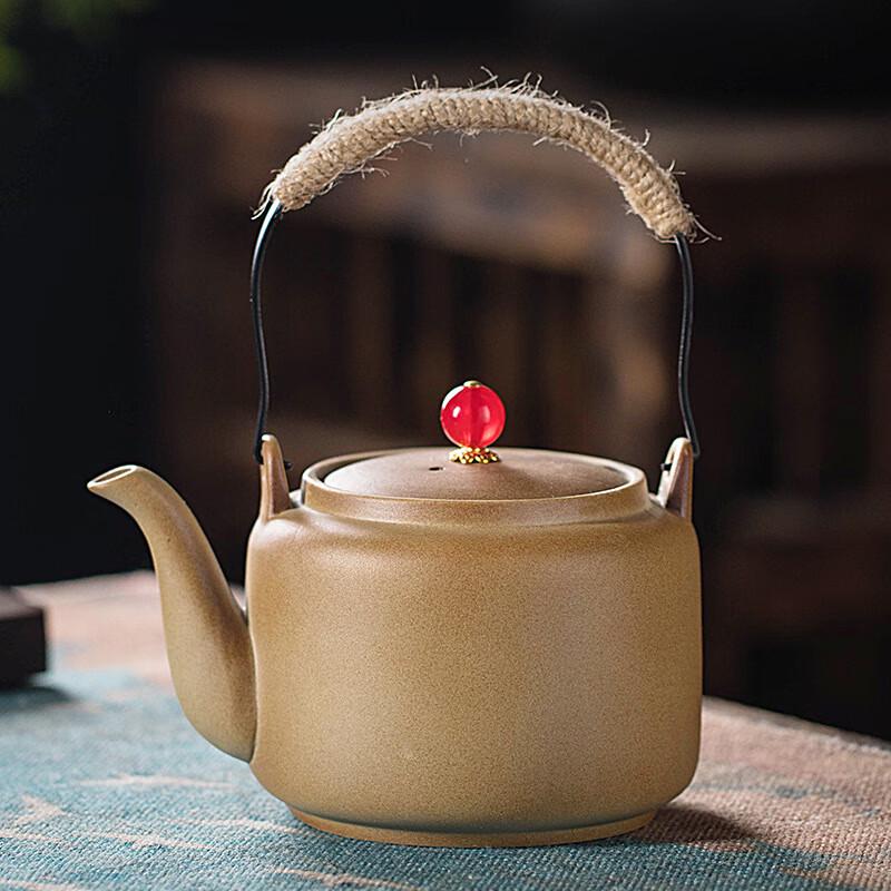 Shangqi Retro Ceramic Charcoal Tea Set