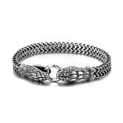 Joia de Pulso Masculina da Moda Ins Tendência Retrô Sentido Cobra Dominadora Moda Exquisita