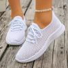 Women's Breathable Mesh Low-Top Sneakers - Comfortable Round Toe Walking Shoes for Daily Wear