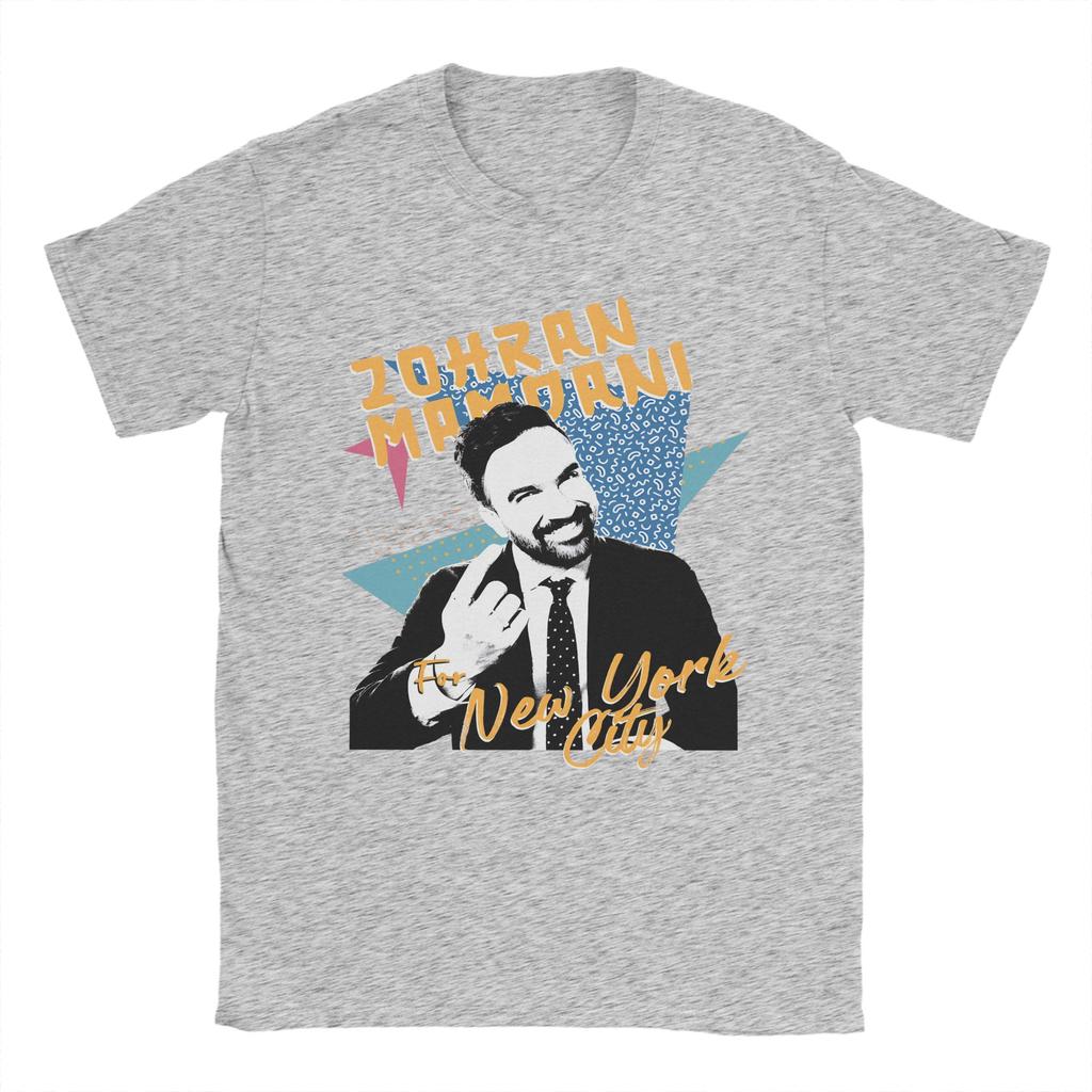 Zohran Mamdani T-Shirts Men Humor Pure Cotton Tee Shirt Crewneck Short Sleeve T Shirts Original Clothing