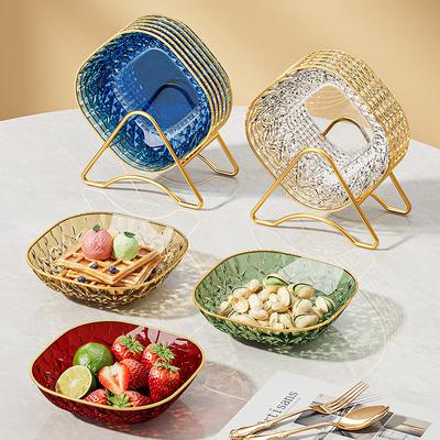 Light Luxury Transparent Bone Spitting Saucer Dining Table Living Room Bone Spitting Saucer Candy Coffee Table Fruit Plate Garbage Plate Storage