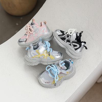 Chaussures de sport respirantes pour enfants Chaussures décontractées à la mode pour filles Chaussures de papa antidérapantes pour garçons