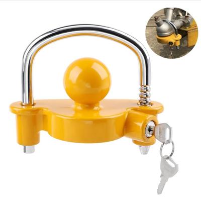 Universal Car Trailer Coupler Lock Heavy-Duty Adjustable Tow Ball Lock High Security Anti-Theft Trailer Lock Trailer