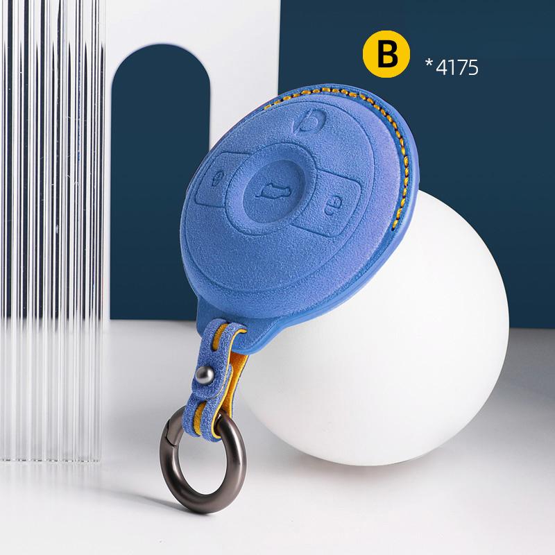 For Mercedes Benz SMART Fortwo 1 BRABUS 1  Barbos SMART Suede Remote Car Key Case Shell Keychain  for Benz Smart Elf Key