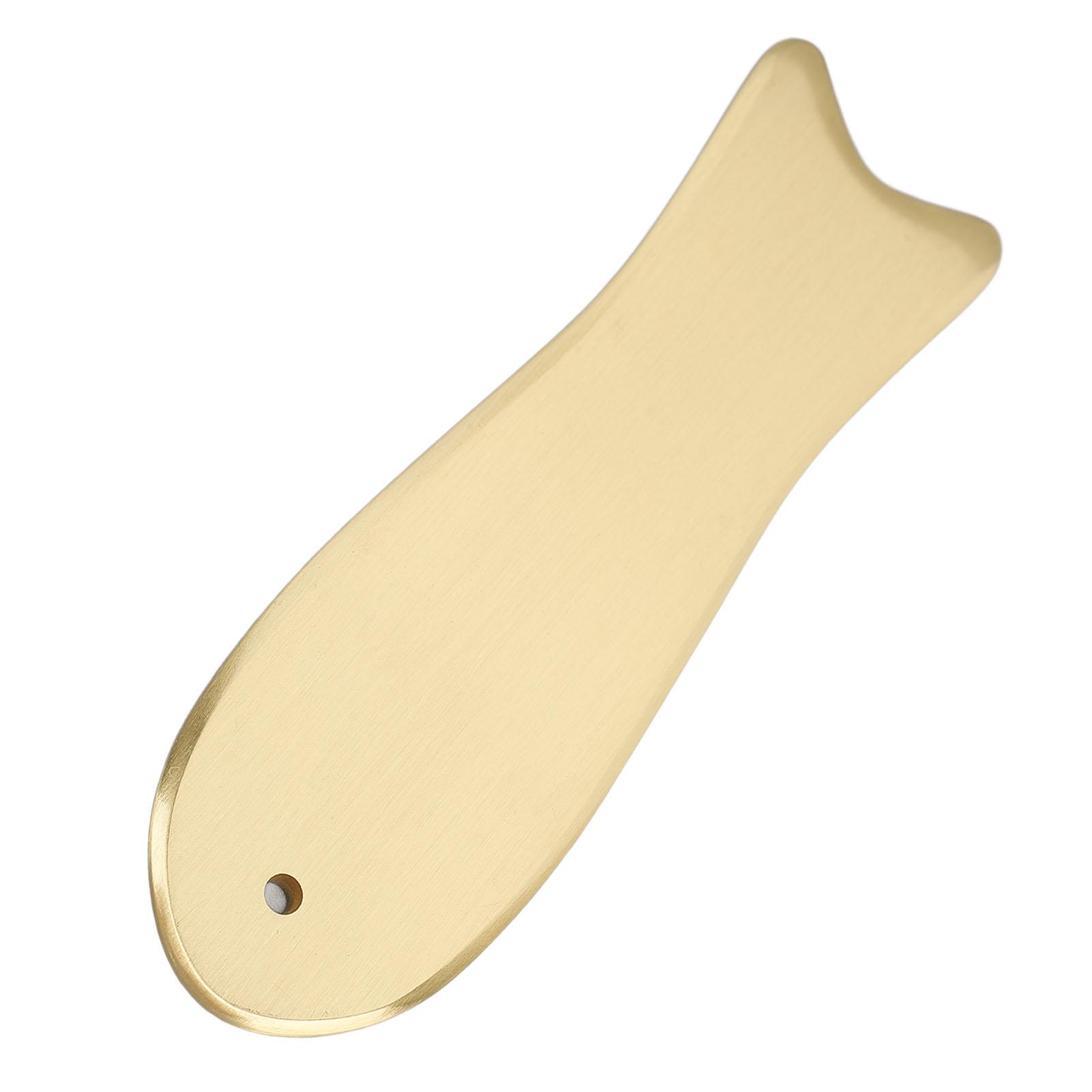 

Массажная пластина в форме рыбы, инструмент Гуа Ша, устойчивая к деформации медная доска для соскабливания тела, массажный инструмент для