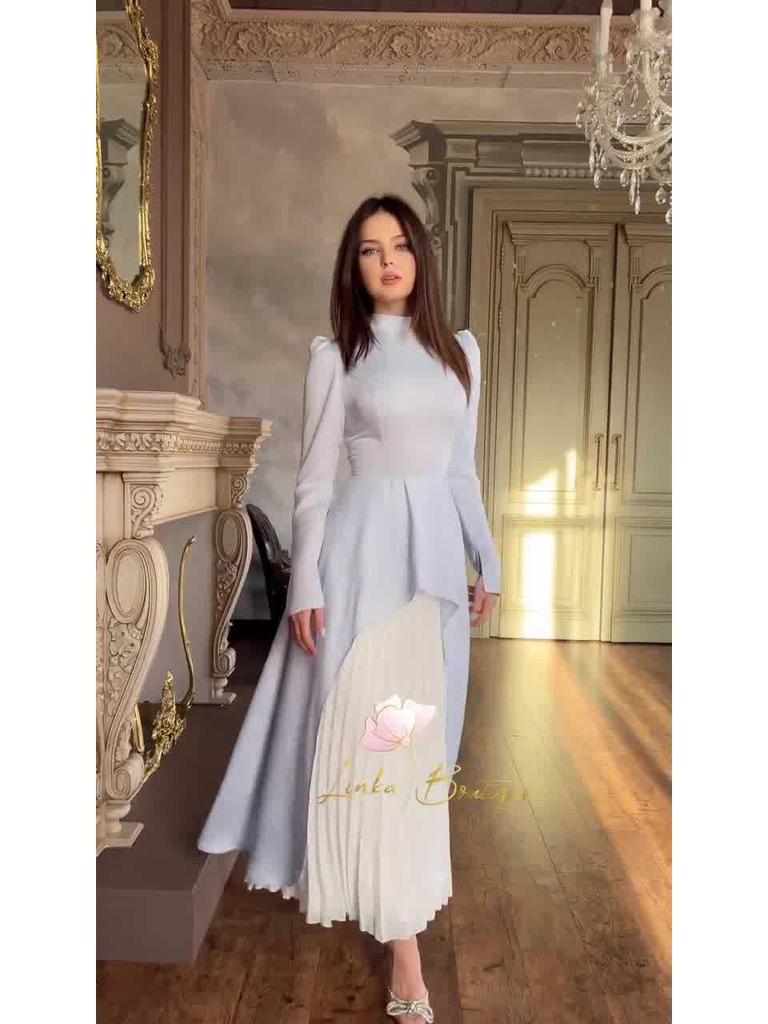 Elegant Retro Long-Sleeve Spring Dress for Women - European & American 2025 Design, Waist-Cinching Style