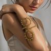 No Piercing Design Upper Arm Cuff Adjustable Adjustable Armlet Elegant Wire Wrapped Bracelet  Women