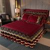 Luxury Winter Crystal Velvet Thicken Quilted Bedspread King Queen Size Flannel Bed Skirt Not Including Pillowcase