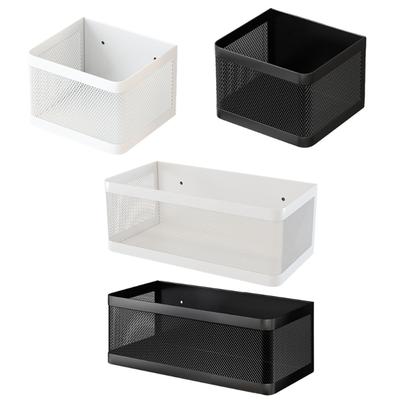 Magnetischer Kühlschrank-Seiten-Aufbewahrungskorb Kohlenstoffstahl Gewürz-Aufbewahrungsregal Praktischer Metall-Gewürzflaschenhalter