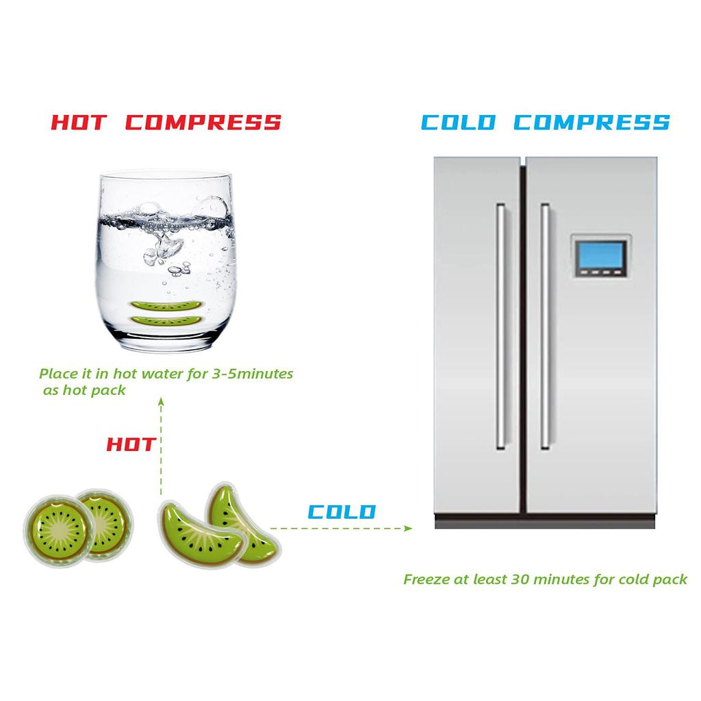 Hot/Cold Plush Gel Bead Migraine Wrap & Gel Ice Pack Reusable Cooling Eye Pads for Tension Headaches Sinus Pain Stress Relief