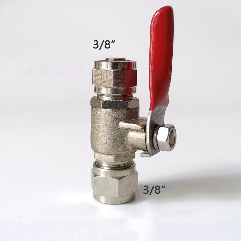 Lead Free Brass Valve,Purifier fittings connections Faucet ball valve 1/4"3/8" 1/2" Mini Ball Valve with Switch use