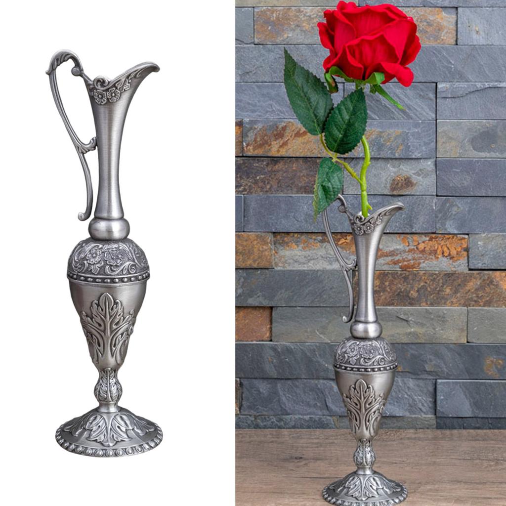 Minimalists Metal Vases European Vintage Embossed Flower Container For Florals Arrangements Centerpieces Decoration