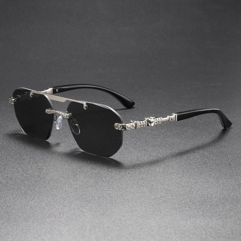 New high-end fashion metal decorative sunglasses, trendy exquisite metal UV-proof sunglasses Q1111