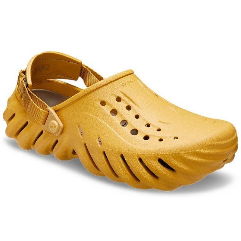 Crocs EVA Round Toe Outdoor Breathable Clogs Unisex Desert Yellow 207937-76A