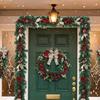 Christmas Wreath Door Artificial Ornament for Front Xmas Decoration