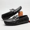 Autumn and winter men's shoes 2025 live broadcast new British casual Doudou leather shoes men's business one-pedal driving loafers