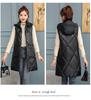 Herbst Winter frauen Einfarbig Mit Kapuze Weste Lose Verdickung Warme frauen Ärmellose Jacke
