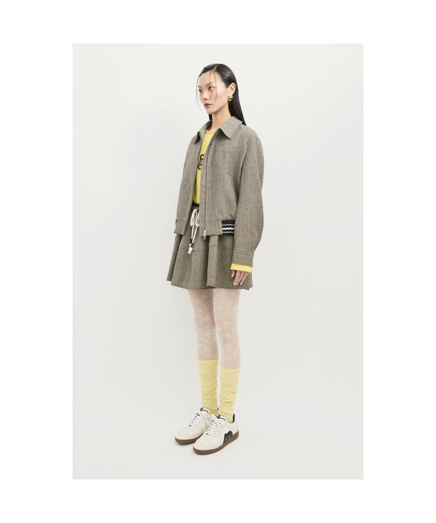 LUCKY CHOUETTE Printed Cropped Long-Sleeved T-Shirt (Yellow) Lftas25170Yex