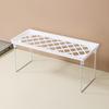 Kitchen Stacking Shelf Plastic and Metal Multifunctional Stackable Kitchen Counter Shelf  
