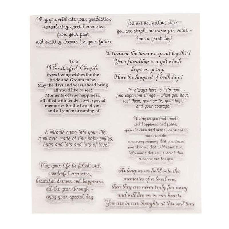 

1Pc Clear Stamps 3D Scrapbooking Silicone Clear Stamp Seals Stamps Cards Making Photo Journal Album Decorations Stamps 1
