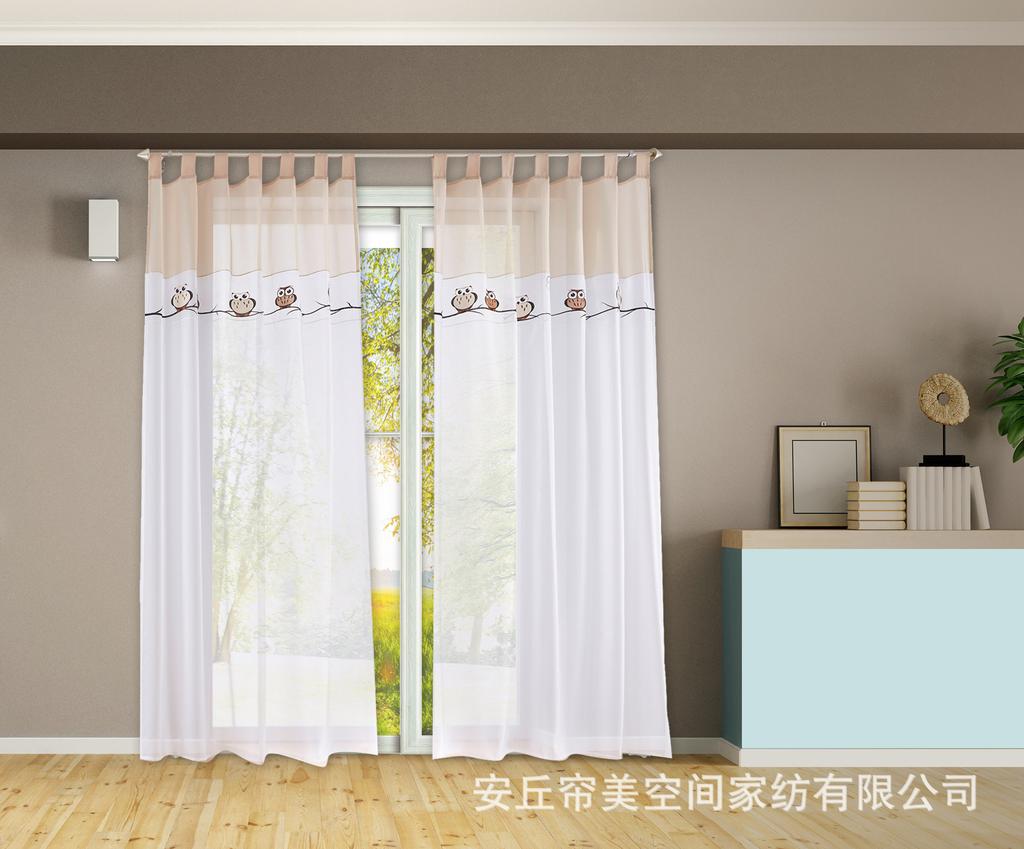 Computer Embroidery Owl Patch Large Curtain, Window Screen 34/251