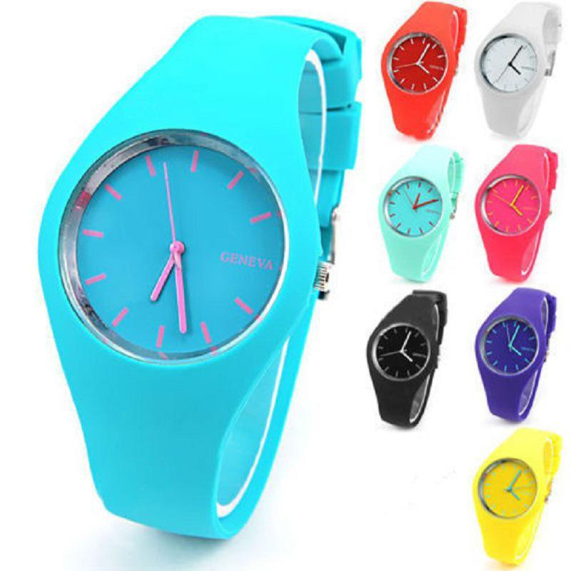 Fashion Ultra-Thin One-Piece Silicone Watch Geneva Women'S Silicone Watch One-Piece Day Baby Children'S Watch