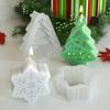 Christmas Tree Silicone Candle Mold Elk Soap Plaster Making Tool Gingerbread Man Mold for Candle Making DIY Gift